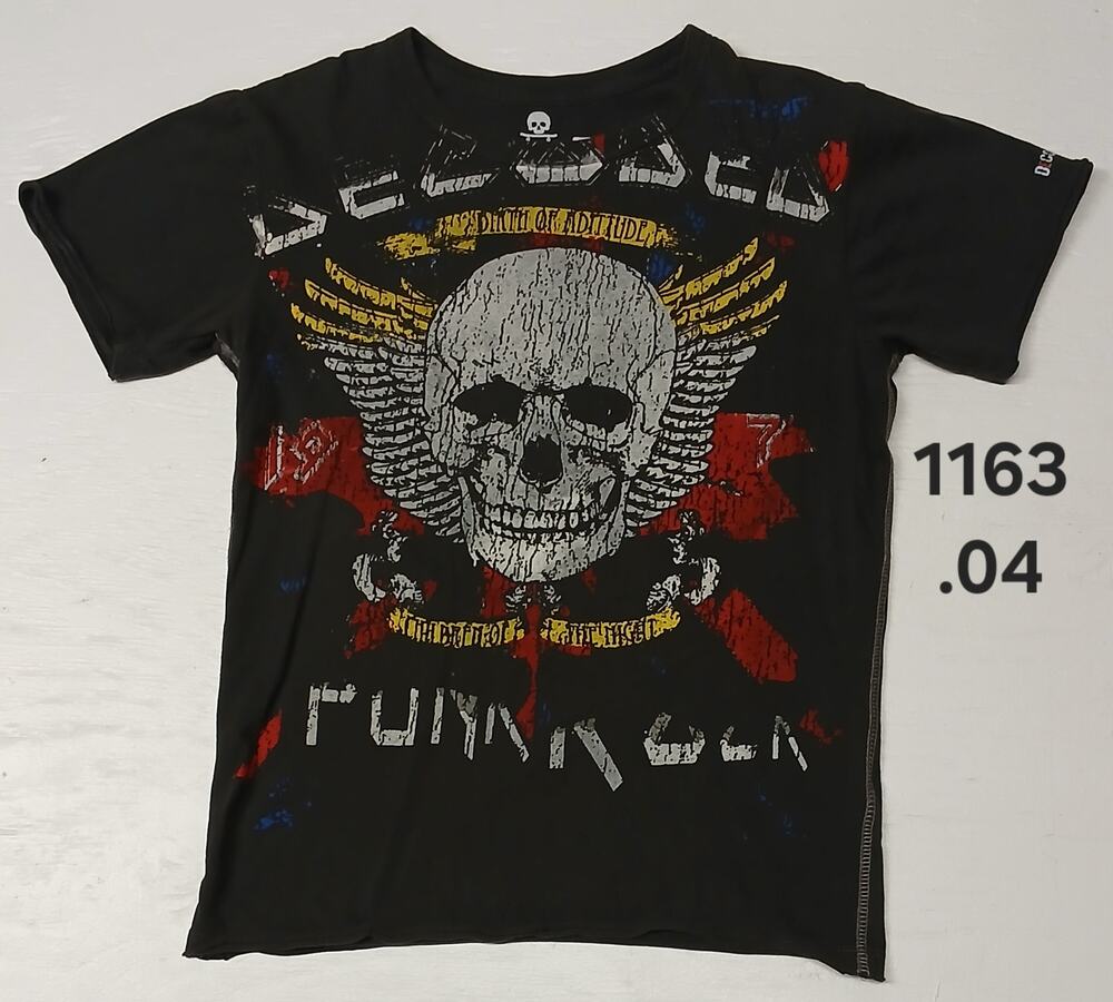 Decoded (Small) Black Cotton Crew Neck Short Sleeve Tshirt